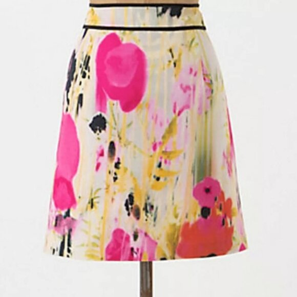 Anthropologie Tabitha Rain Poppy mini skirt size 12 - Picture 2 of 5